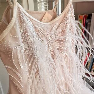 Tutu Du Monde Tulle Dress Girls Size 10-11 Pink Excellent Sequin Feather Tutu